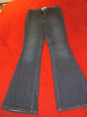 Jessica Simpson Women's Blue Flawless Pull-On Flare Soft Jeans Pants Size 29